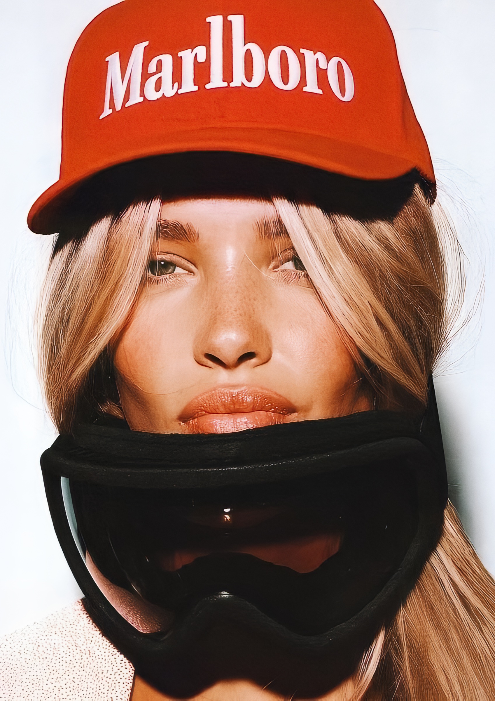 Marlboro racing portrait — vintage editorial
